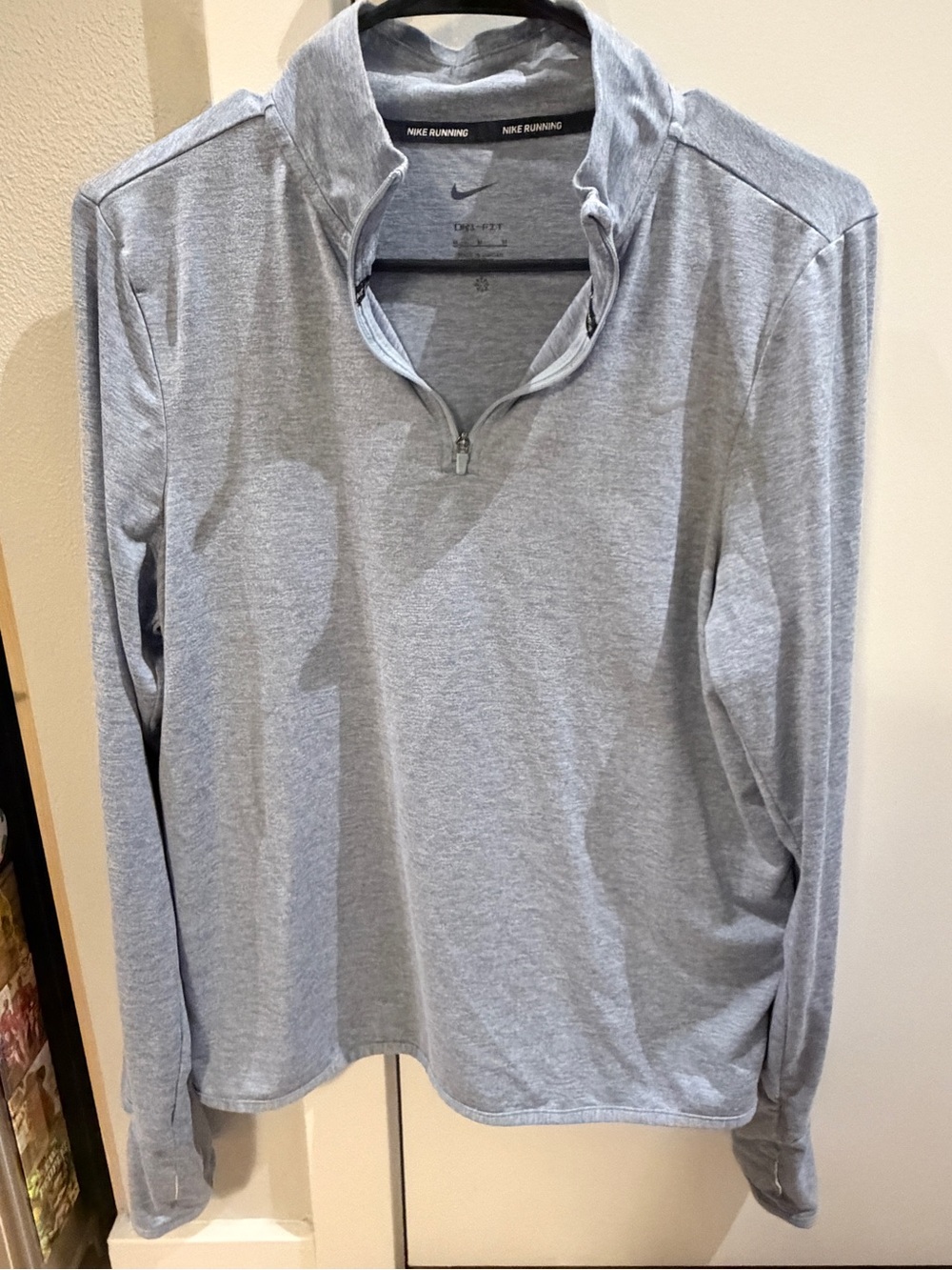 Nike Light Blue Dri-FIT Quarter-Zip Running Top